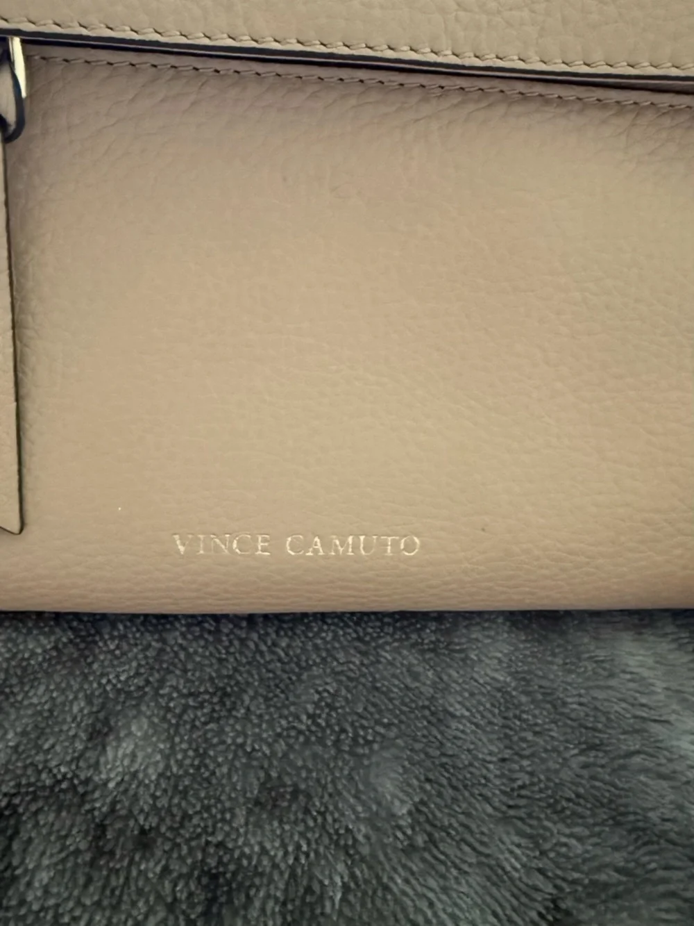 Vince Camuto Beige Leather Crossbody with Tassel Zip - Picture 9 of 9